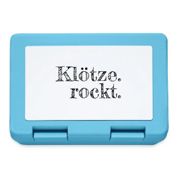 Klötze rockt - Textdesign mit Stadtnamen - Brotdose - Saphirblau - Vorne