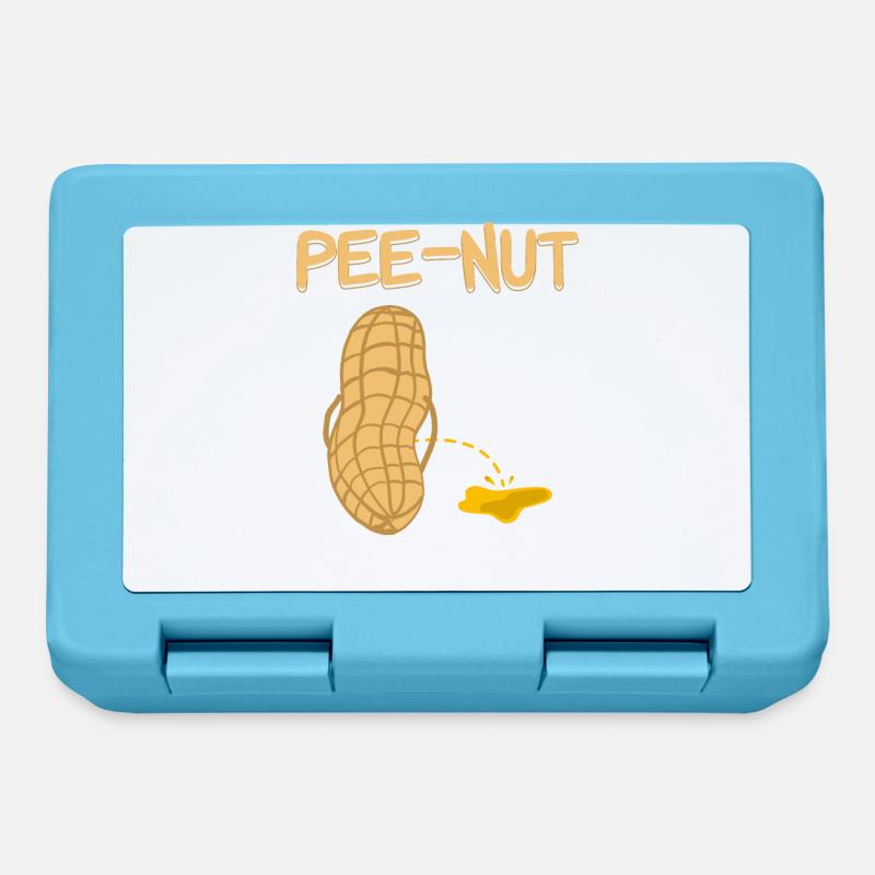Pee nut - Peanut - Pinkelnde Erdnuss - Brotdose - Saphirblau