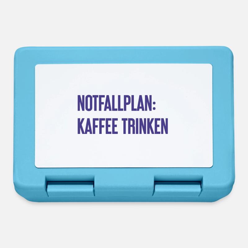 Kaffee-Notfallplan - Brotdose - Saphirblau