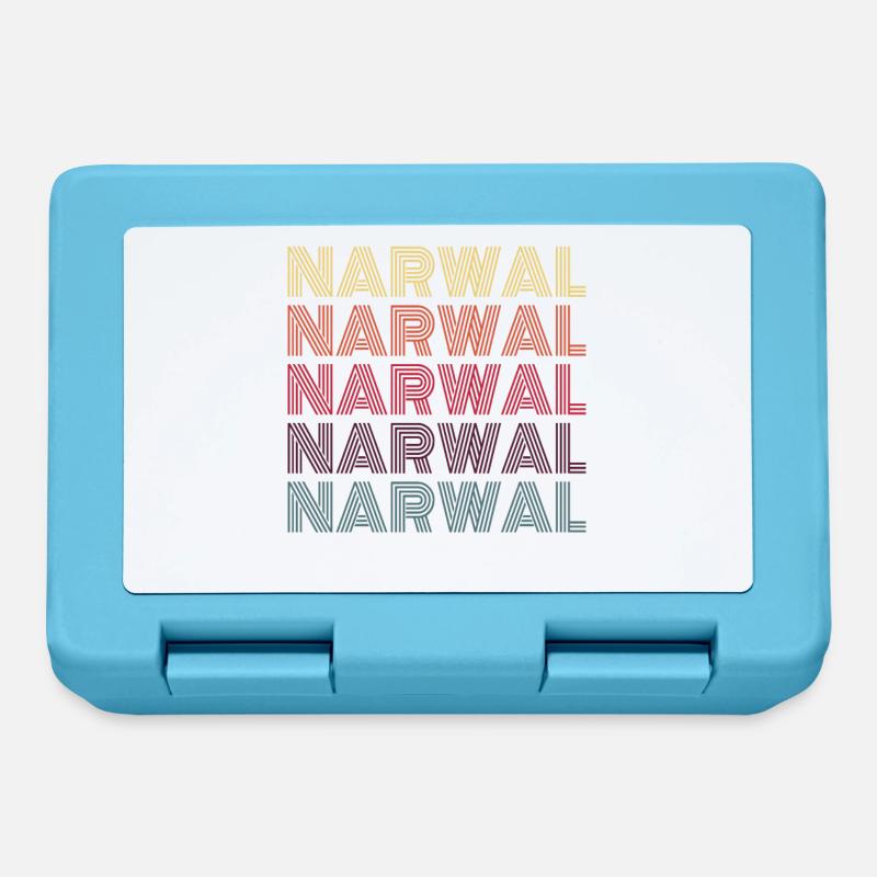 Narwal, Narwal Narwale, Narwal Einhorn - Brotdose - Saphirblau