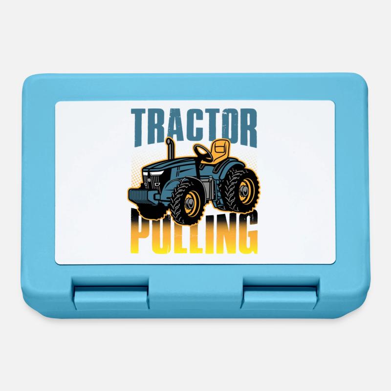 tractor pulling, tractor pulling pulling, racing, - Brotdose - Saphirblau