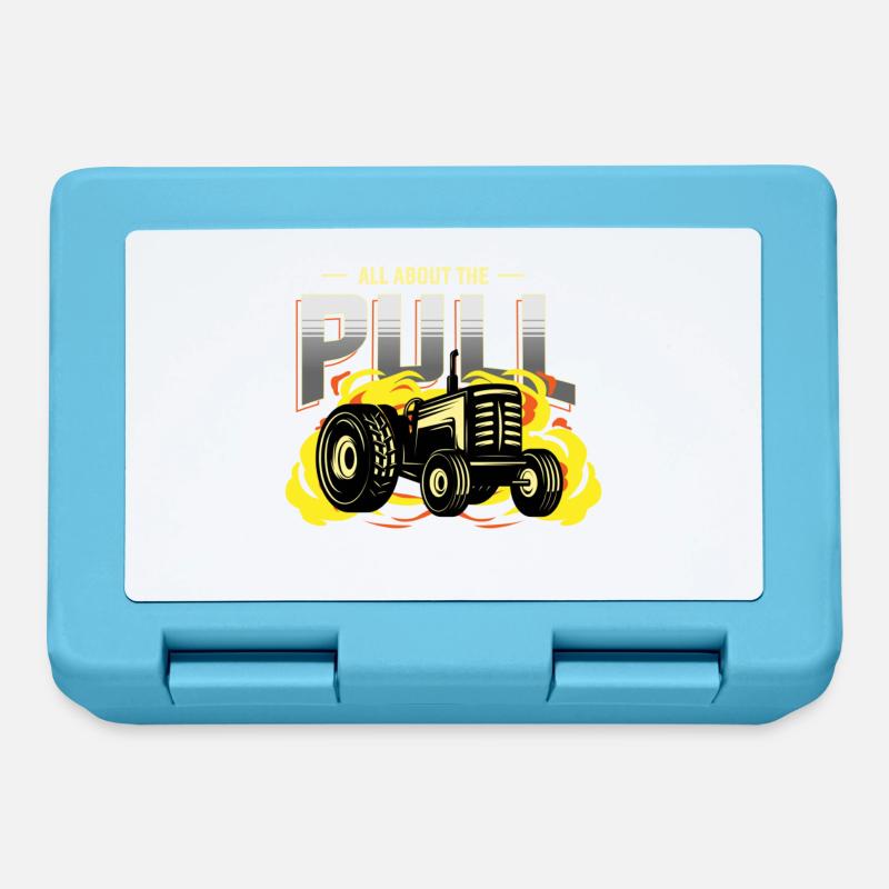 tractor pulling, tractor pulling Traktor, racing, - Brotdose - Saphirblau