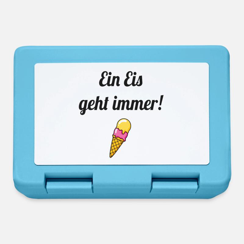 Eis Spruch - Brotdose - Saphirblau