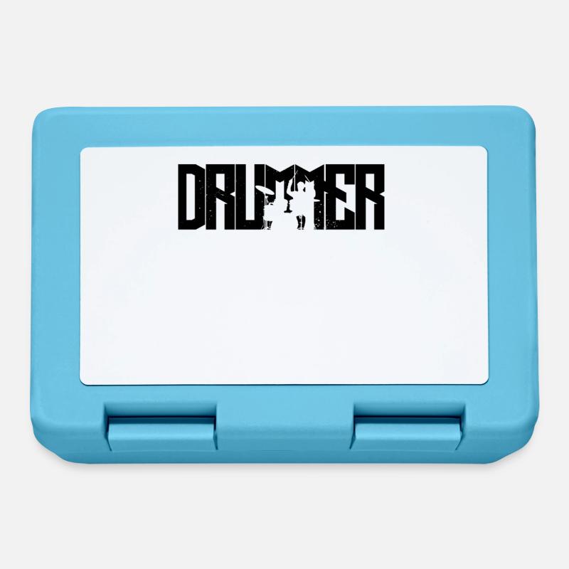 percussion negative drummer batteur drums - Boîte à goûter - bleu saphir