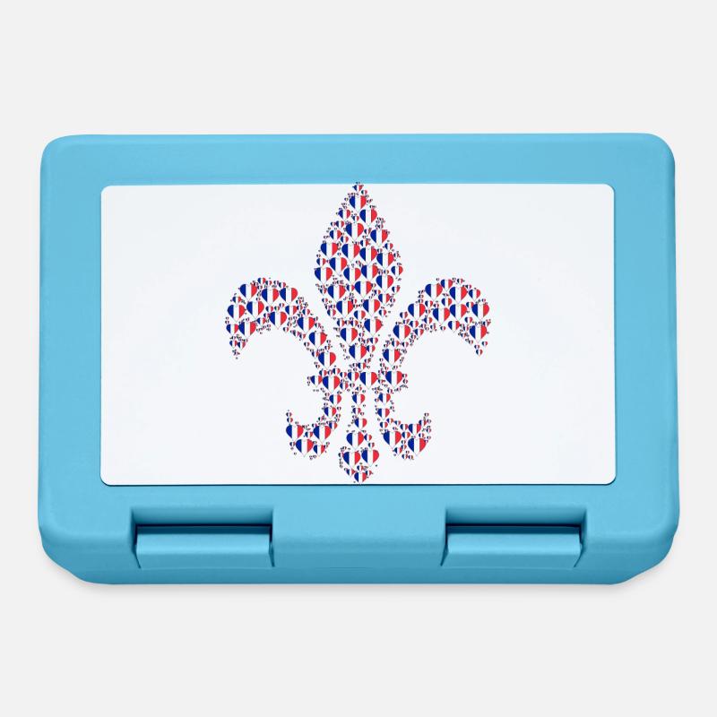 fleur de lys - Boîte à goûter - bleu saphir