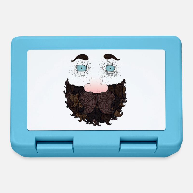 Beard guy - Boîte à goûter - bleu saphir