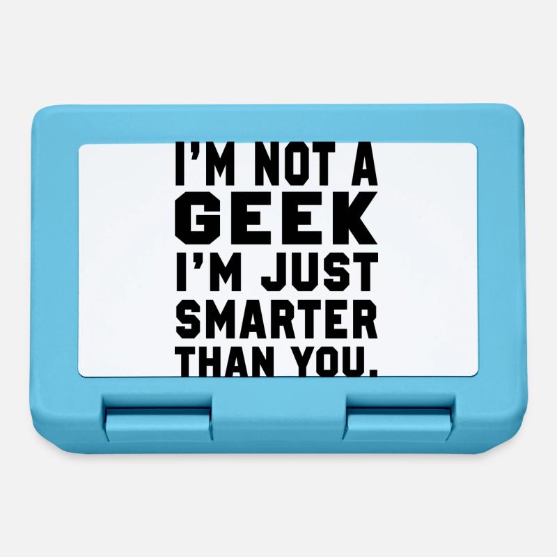 Je ne suis pas un geek - Boîte à goûter - bleu saphir