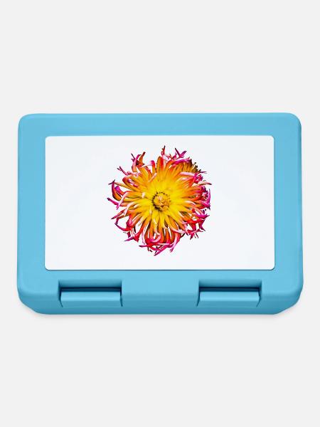 Blume bund - Brotdose - Saphirblau