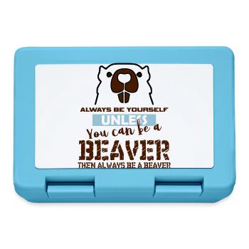 Cadeau de castor - Boîte à goûter - bleu saphir - Devant