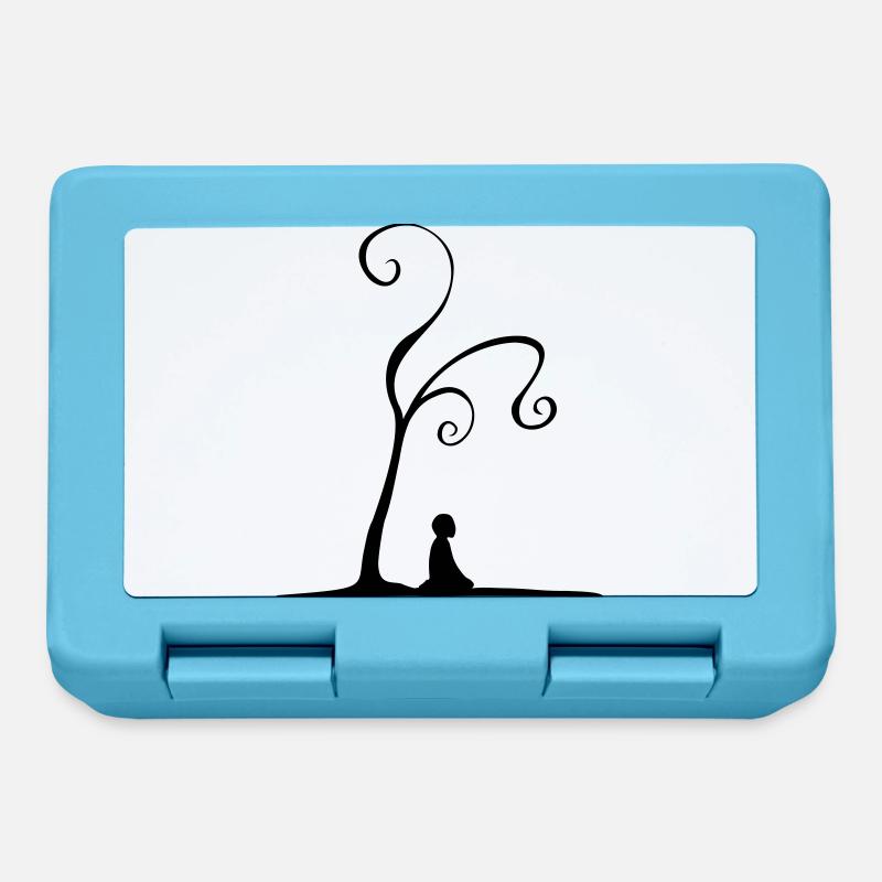 meditation under tree - Lunchbox - sapphire blue