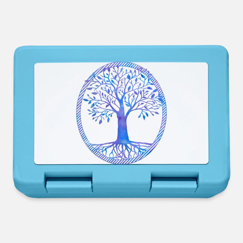 Lebens Baum - Brotdose - Saphirblau