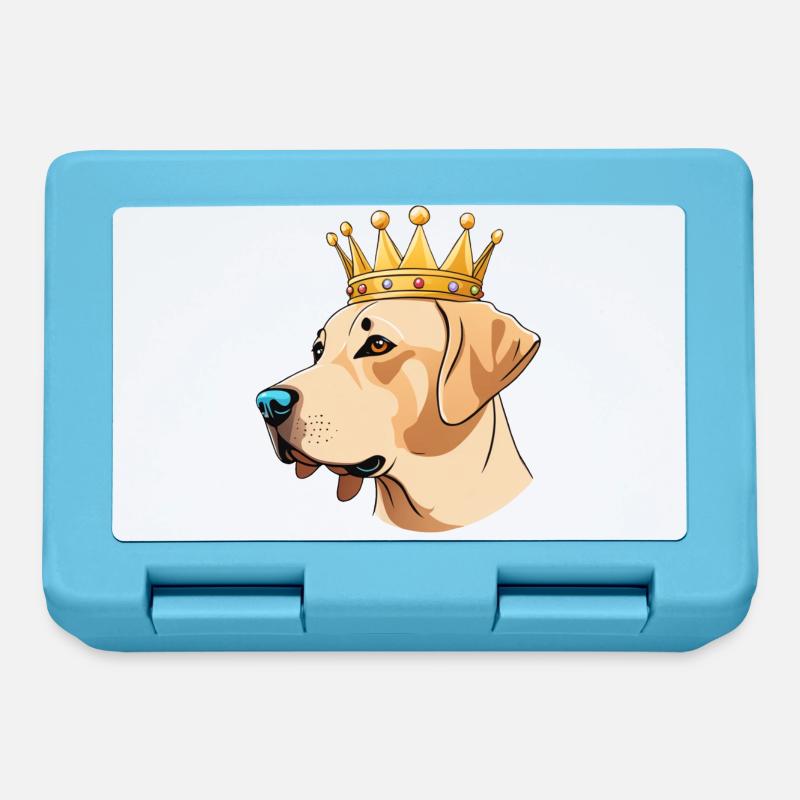 "Crowned Heads" - Labrador - Lunchbox - sapphire blue