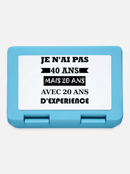 Cadeau anniversaire 40 ans - Boîte à goûter - bleu saphir