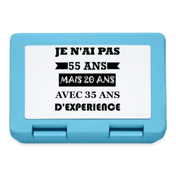 Cadeau anniversaire 55 ans - Boîte à goûter - bleu saphir - Devant