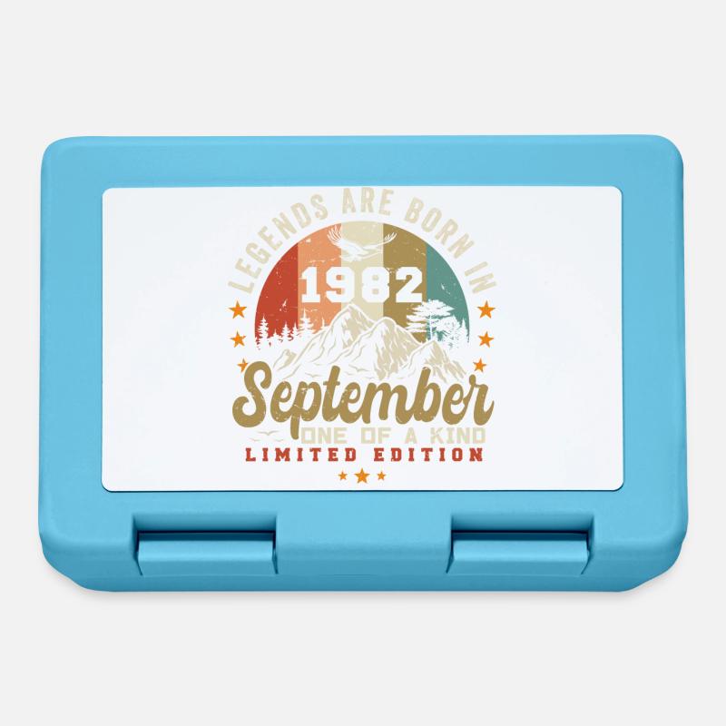 Septembre 1982, né en 1982 - Boîte à goûter - bleu saphir