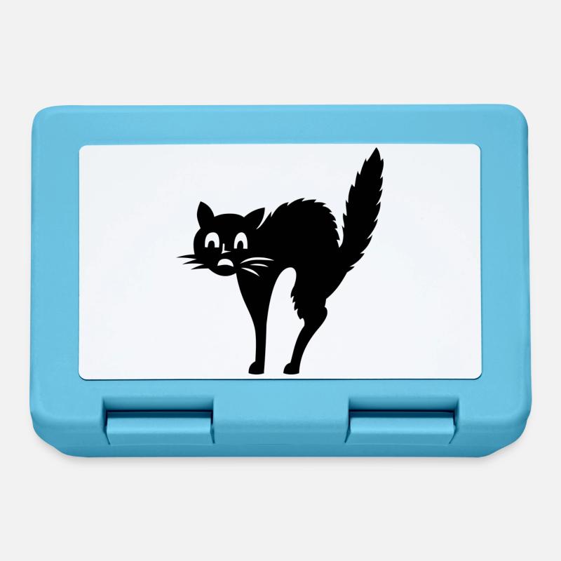 la peur du chat - Boîte à goûter - bleu saphir
