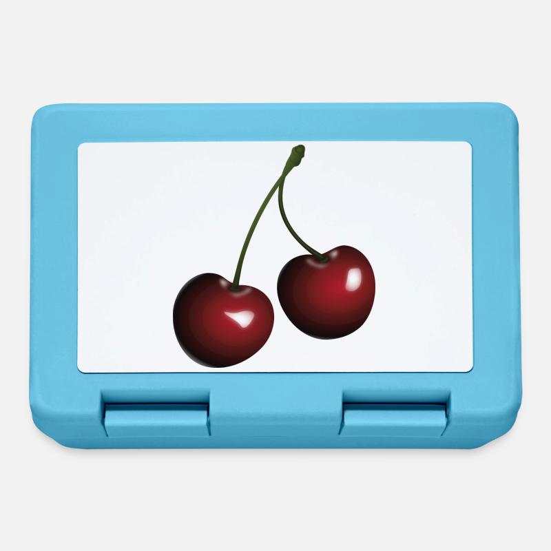 cerises - Boîte à goûter - bleu saphir
