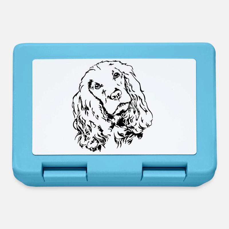 COCKER SPANIEL Portrait Wilsigns - Lunchbox - sapphire blue