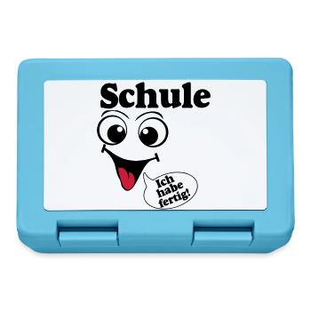 Abschluß , Schule ich habe fertig (25) - Brotdose - Saphirblau - Vorne