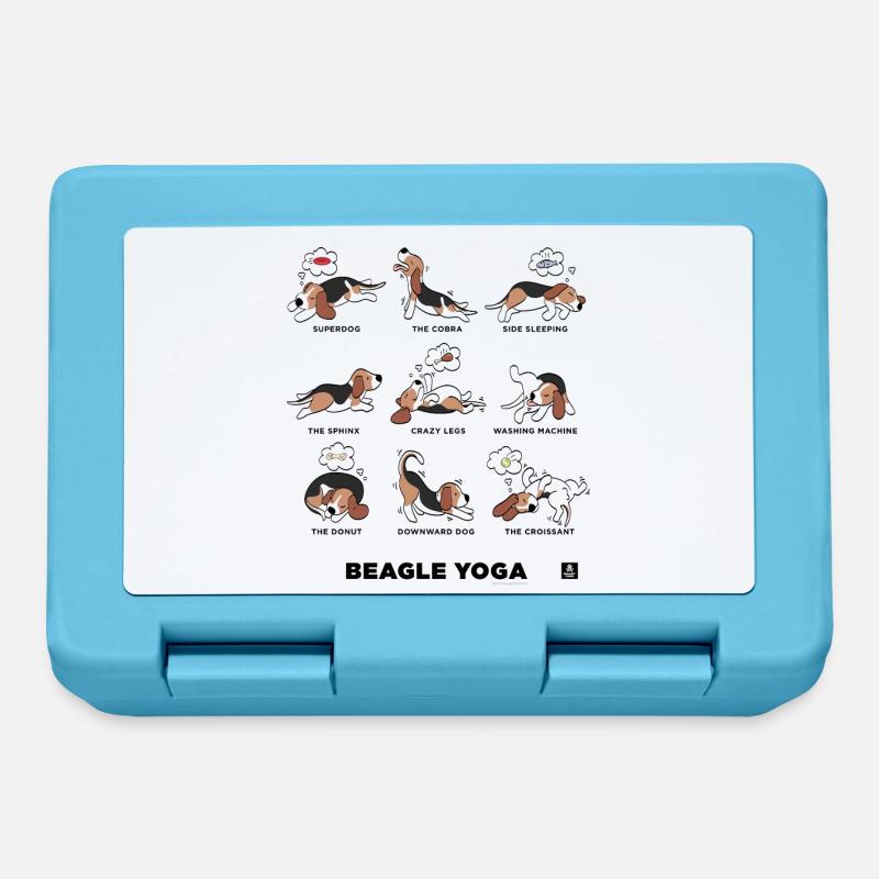 BEAGLE YOGA - Brotdose - Saphirblau