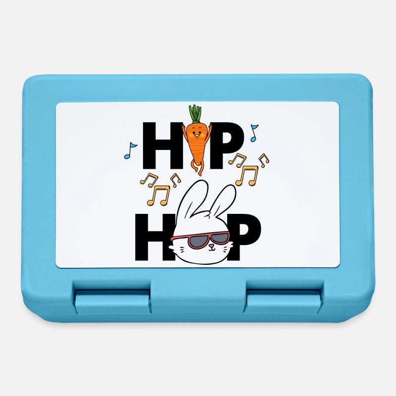 Hip Hop Drôle lapin de Pâques Jeu de mots - Boîte à goûter - bleu saphir