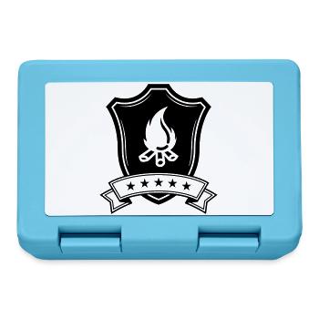 Armoiries du feu de camp - Boîte à goûter - bleu saphir - Devant