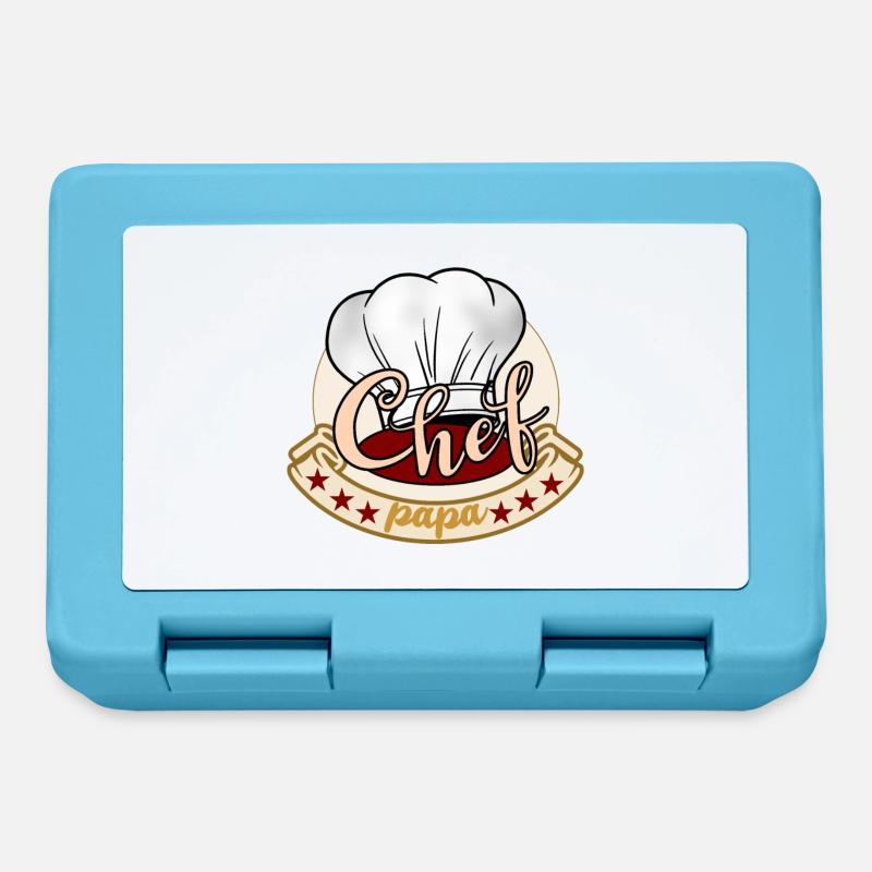 Chef cuisinier papa - Boîte à goûter - bleu saphir