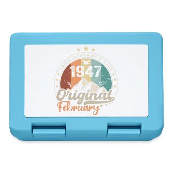 Legends born in February 1947 Gift 77 years - Lunchbox - sapphire blue - Front