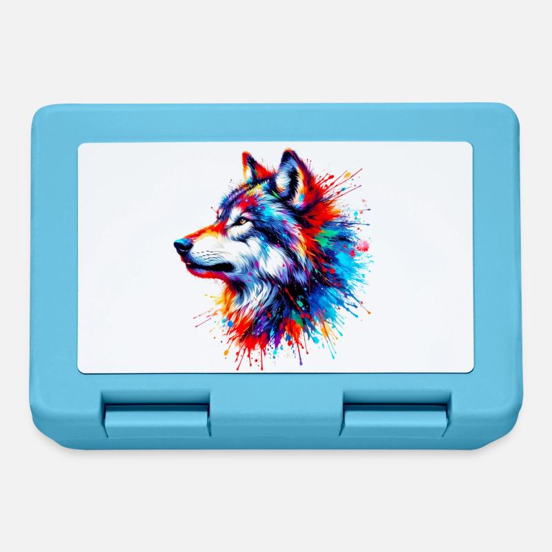 Wolf - Brotdose - Saphirblau