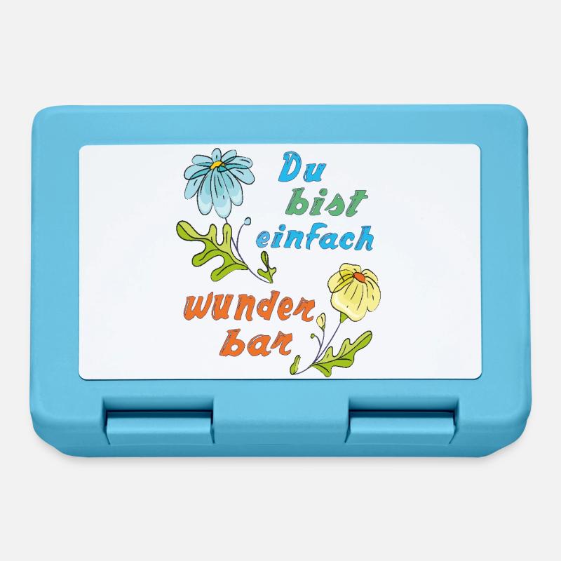 du bist einfach wunderbar - Brotdose - Saphirblau