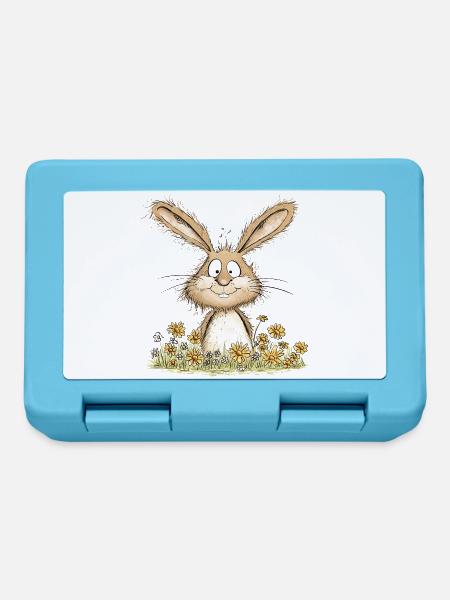 Drolliger Hase I Osterhase Häschen - Brotdose - Saphirblau