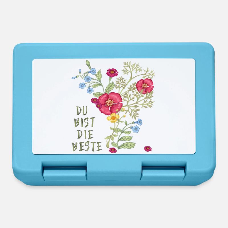 Du bist die Beste - Brotdose - Saphirblau