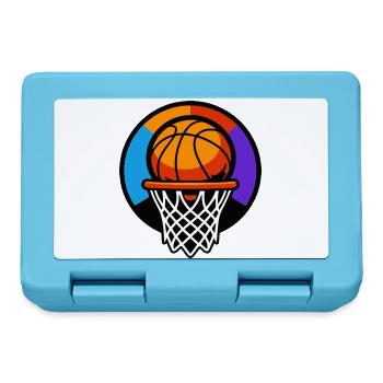 Basketball Hoop Ball Icon Graphic - Lunchbox - sapphire blue - Front
