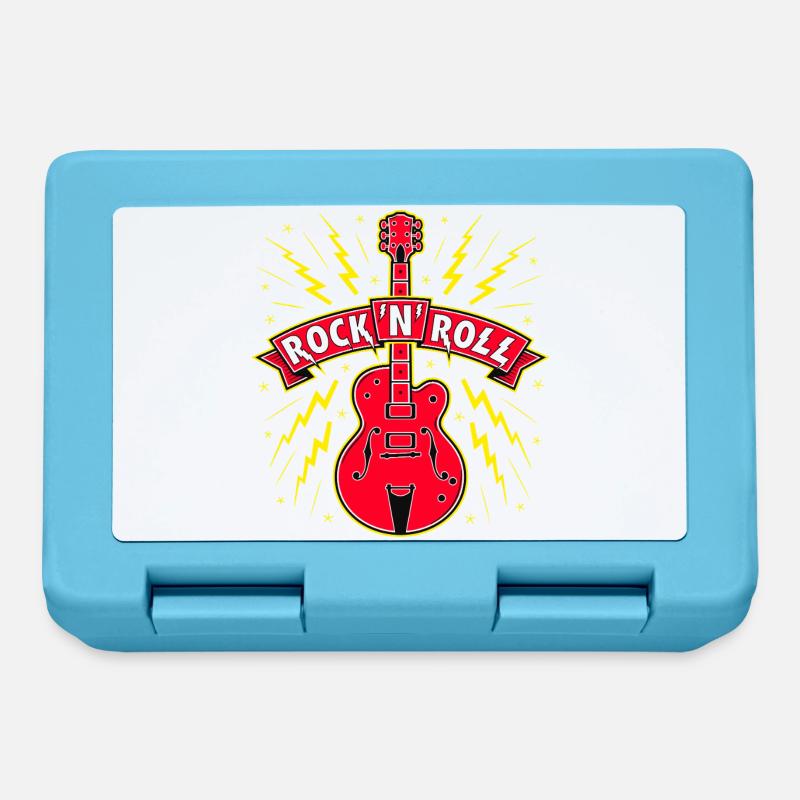 Guitare Rock 'n' Roll Bannière - Boîte à goûter - bleu saphir