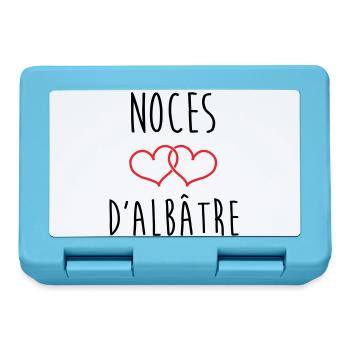 noces d'Albâtre 75 ans de mariage - Boîte à goûter - bleu saphir - Devant