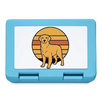 Dog Retriever Retro Sunset - Lunchbox - sapphire blue - Front