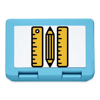 Stift Lineale Zeichnen Architektur - Brotdose - Saphirblau - Vorne