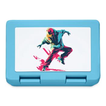 B-Boy Cartoon Stil - Brotdose - Saphirblau - Vorne
