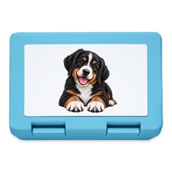 Berner Sennenhund Welpe - Brotdose - Saphirblau - Vorne
