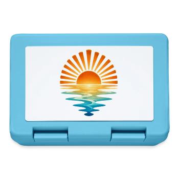 Sonnenaufgang am Wasser - Brotdose - Saphirblau - Vorne