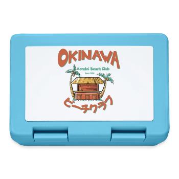 Okinawa Strandbar Illustration - Brotdose - Saphirblau - Vorne