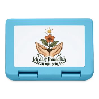 Selbstmitgefühl darf wachsen - Brotdose - Saphirblau - Vorne