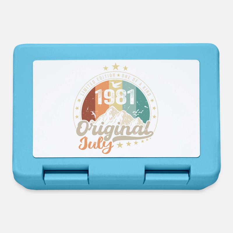Juli 1981 Jubiläumsgeschenkidee Juli 1981 - Brotdose - Saphirblau