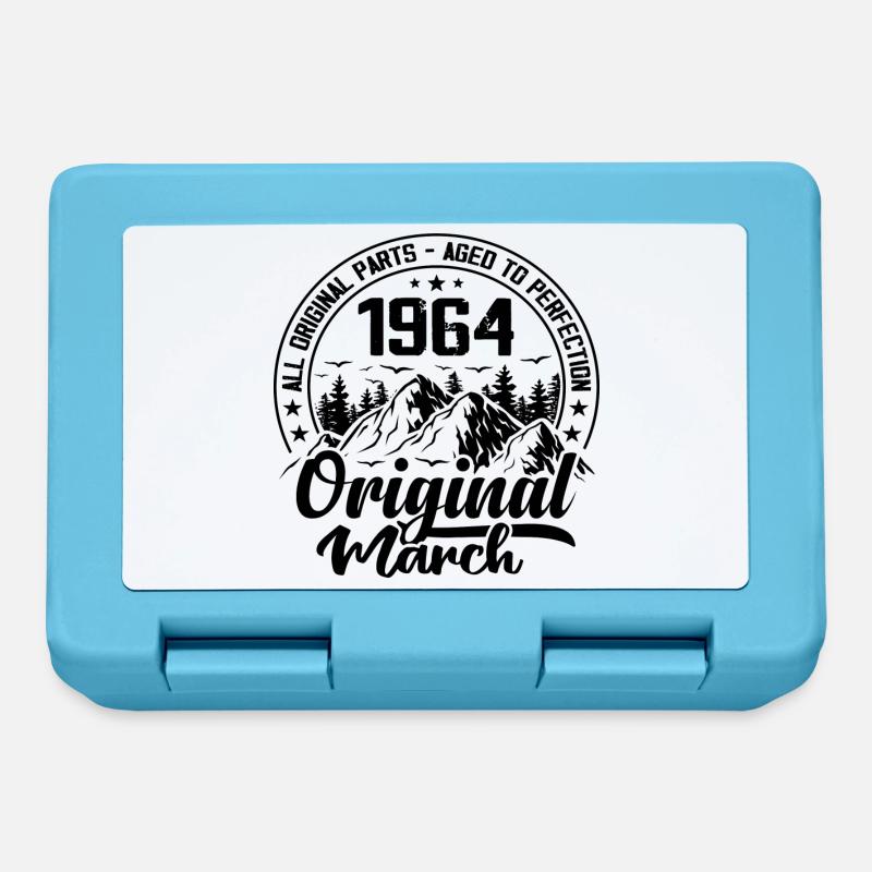 1964 mars Original : 60 Ans cadeau Anniversaire - Boîte à goûter - bleu saphir
