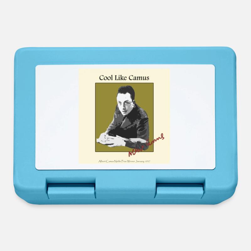 Sei cool wie Albert Camus! - Brotdose - Saphirblau
