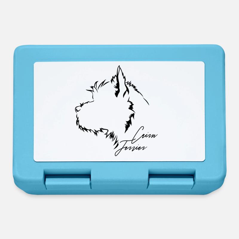 CAIRN TERRIER Profil Chiens Chien Wilsigns - Boîte à goûter - bleu saphir