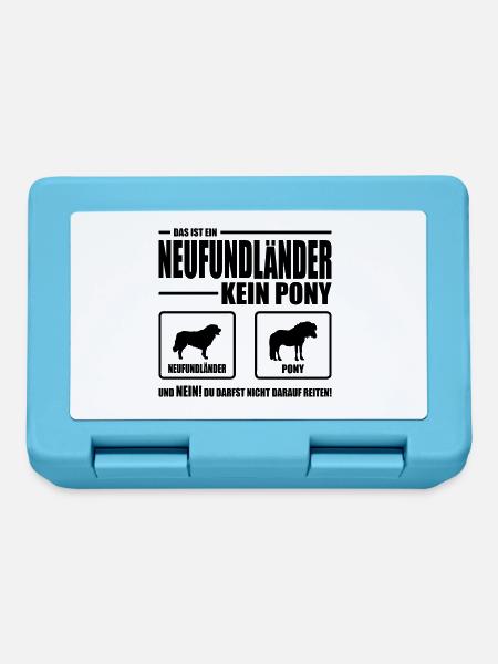 NEUFUNDLÄNDER kein Pony Wilsigns Hundespruch Hund - Brotdose - Saphirblau