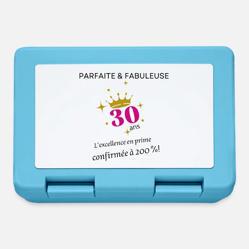 30 ans parfaite et fabuleuse - Boîte à goûter - bleu saphir