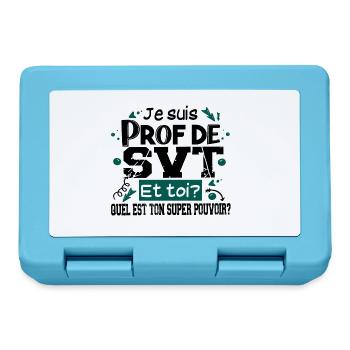Prof Professeur SVT Sciences Vie Terre Métier - Boîte à goûter - bleu saphir - Devant