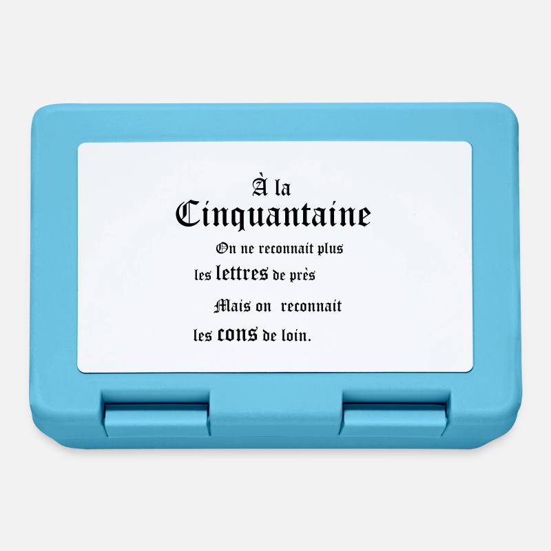 cinquantaine 50ans - Boîte à goûter - bleu saphir